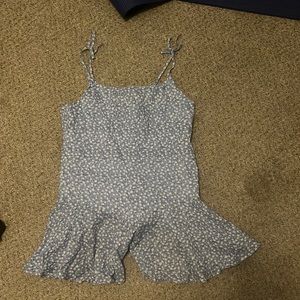 Light blue floral romper